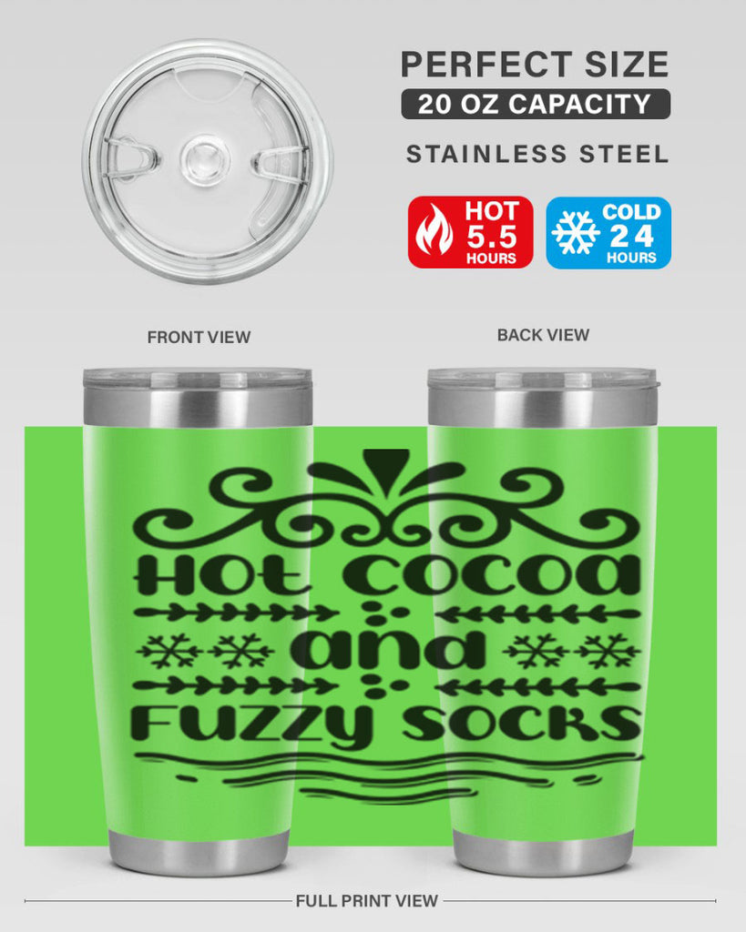 Hot Cocoa and Fuzzy Socks 219#- winter- Tumbler