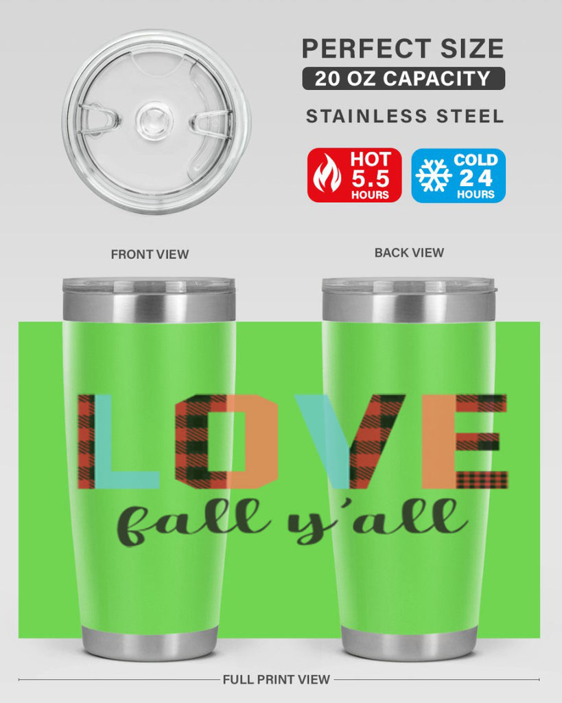 Love fall yall 411#- fall- Tumbler