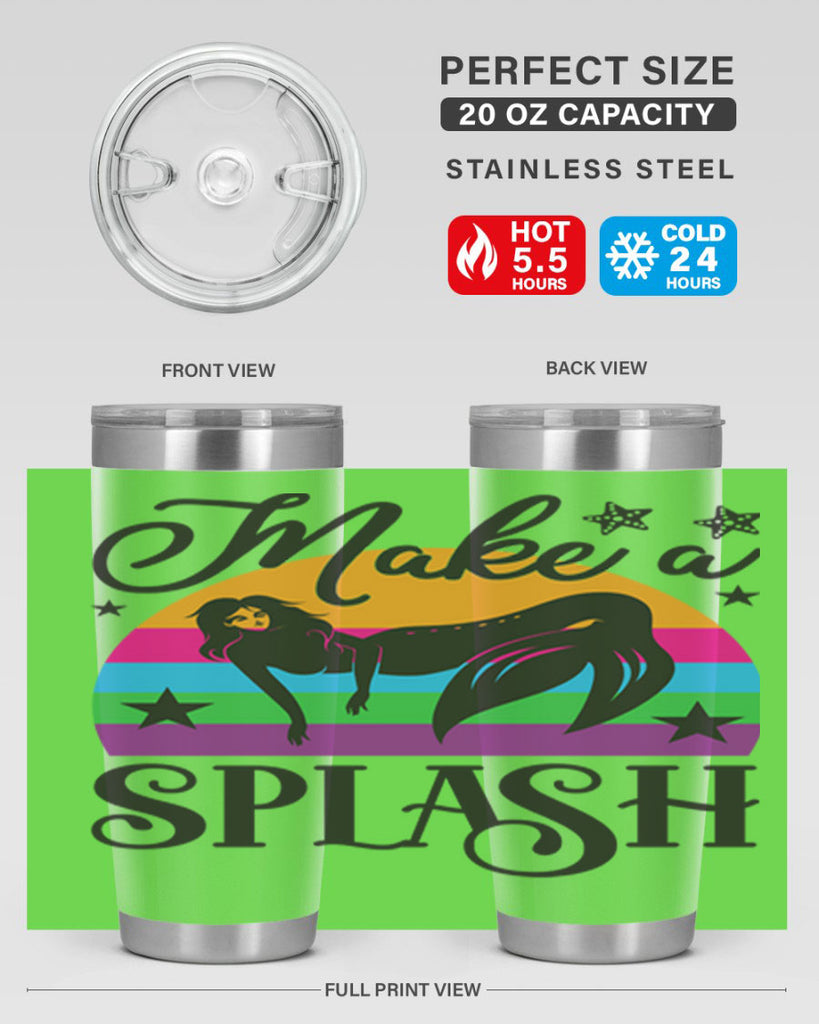 Make a splash 313#- mermaid- Tumbler