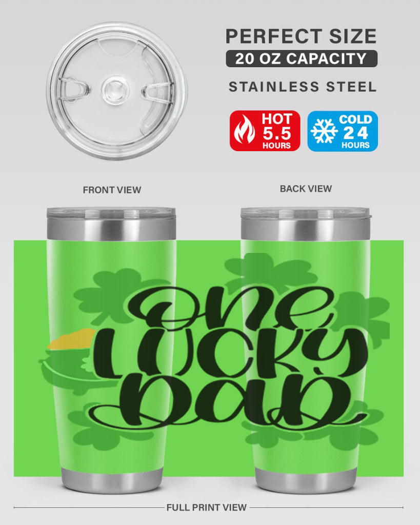 One Lucky Dad Style 43#- St Patricks Day- Tumbler