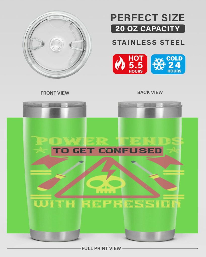 Power tends to get confused with repression Style 17#- electrician- tumbler
