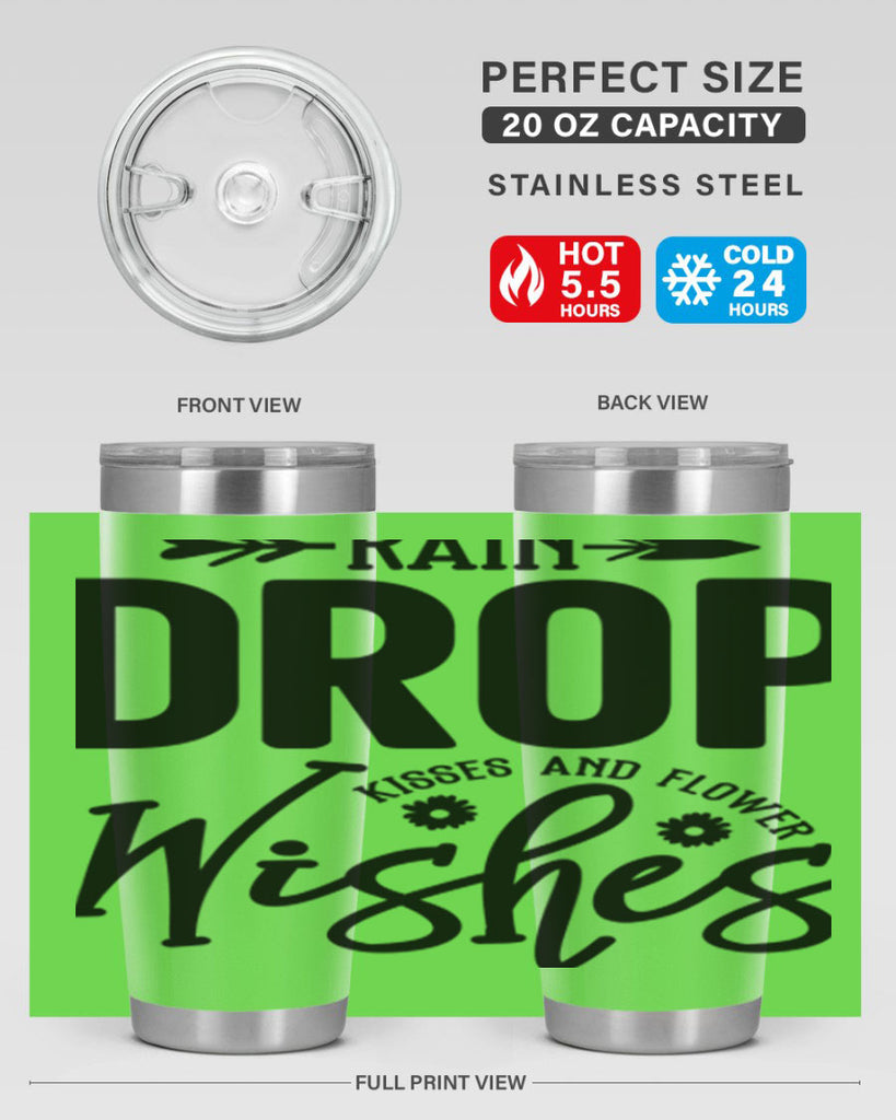 Rain Drop Kisses and Flower Wishes397#- spring- Tumbler