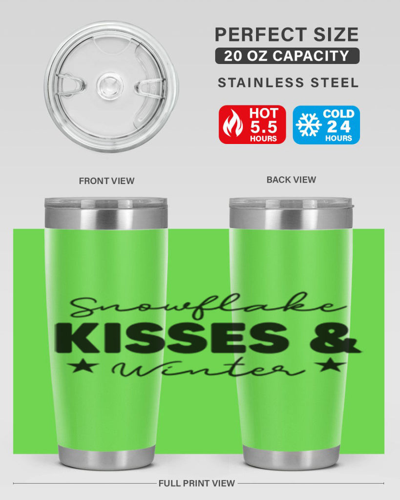 Snowflake Kisses Winter374#- winter- Tumbler