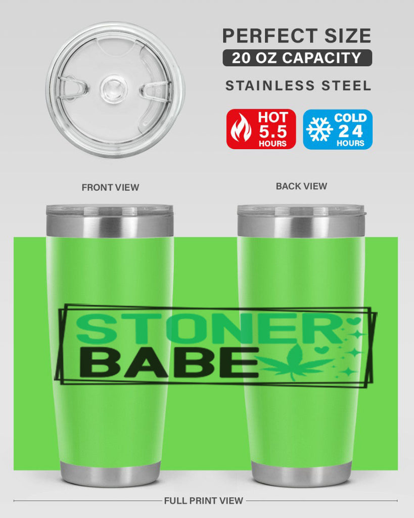 Stoner Babe 258#- marijuana- Tumbler