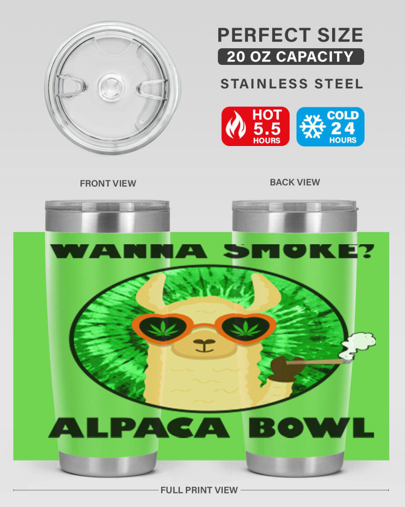 Wanna Smoke Alpaca Bowl 276#- marijuana- Tumbler