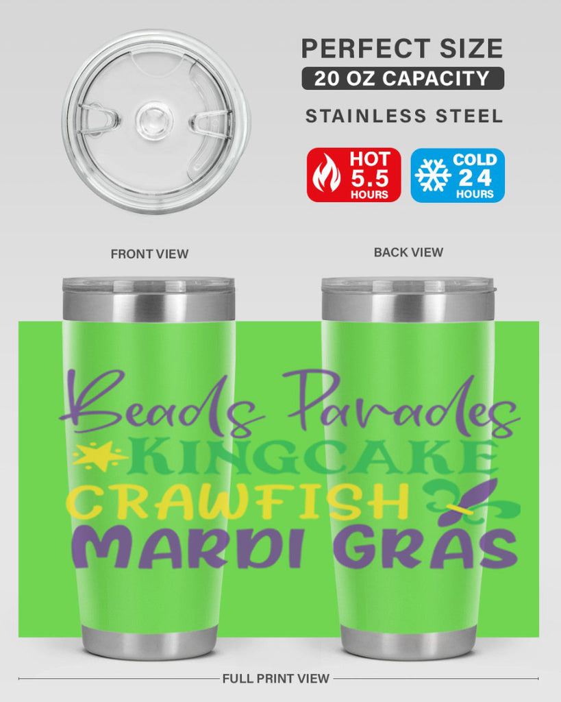 beads parades kingcake crawfish mardi gras 85#- mardi gras- Tumbler