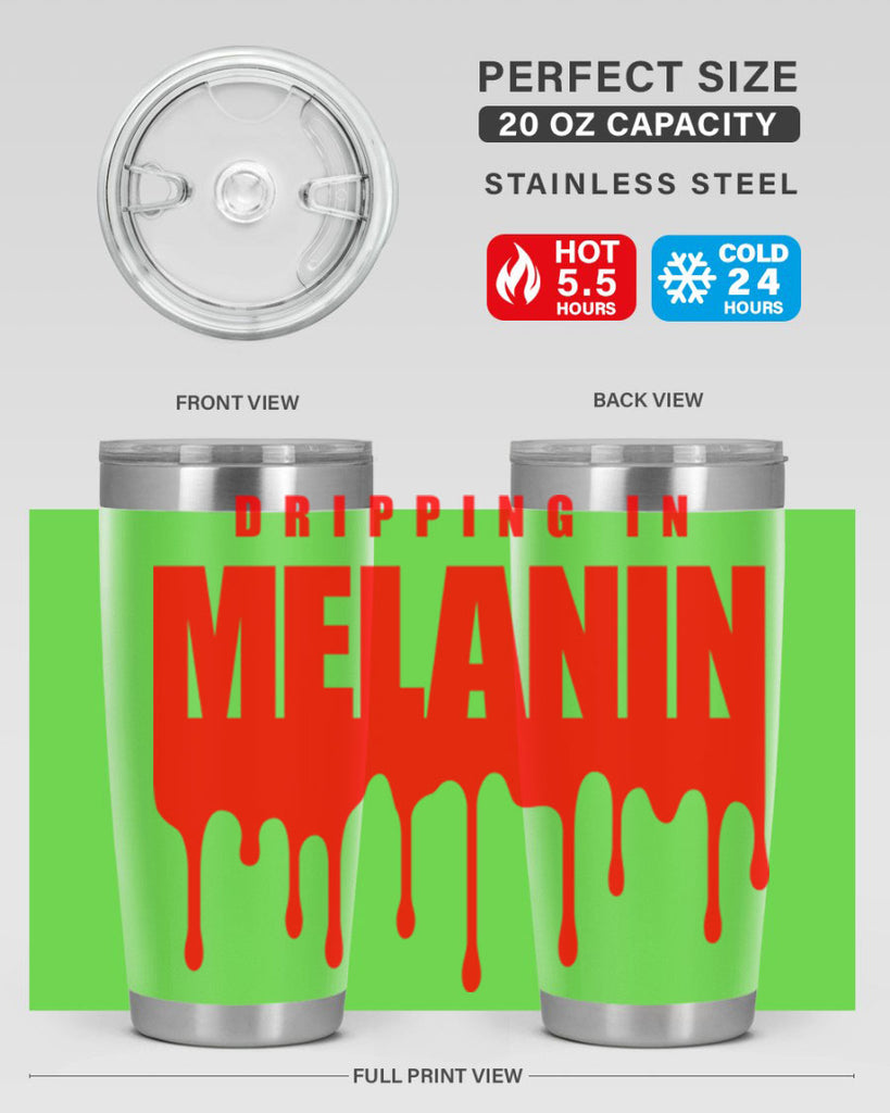 dripping in melanin 161#- black words phrases- Cotton Tank