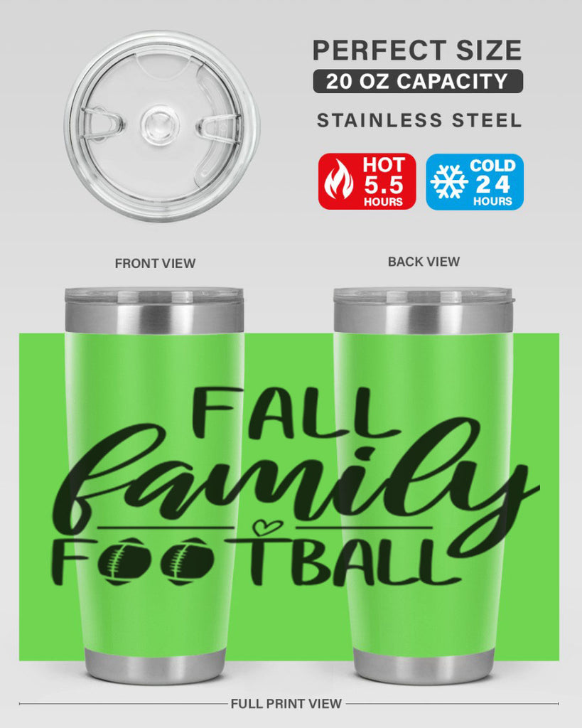 fall family football 100#- fall- Tumbler
