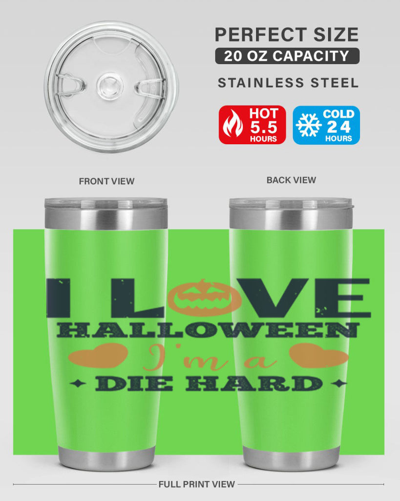 i love halloween im a die hard 150#- halloween- Tumbler