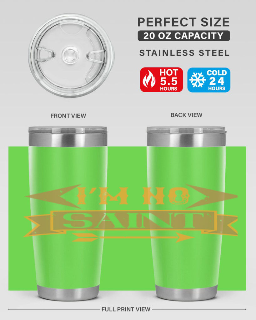i’m no saint 59#- mardi gras- Tumbler