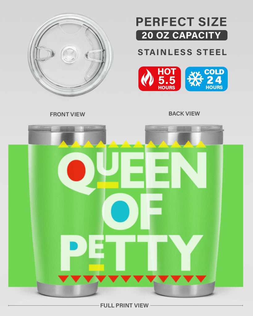 queen ofpetty 48#- black words phrases- Cotton Tank