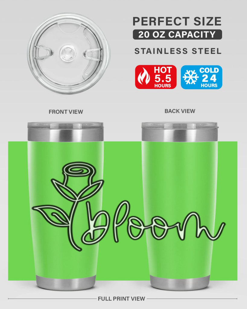 rosebud bloom outline399#- spring- Tumbler