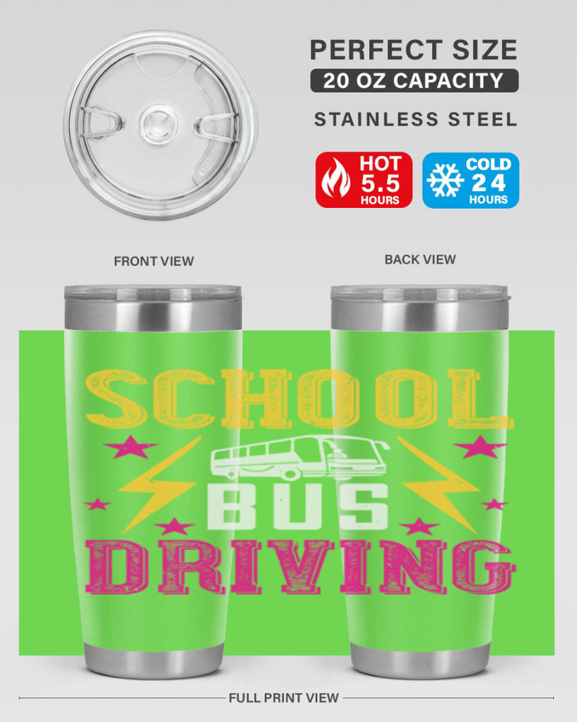 school bus driving Style 17#- bus driver- tumbler