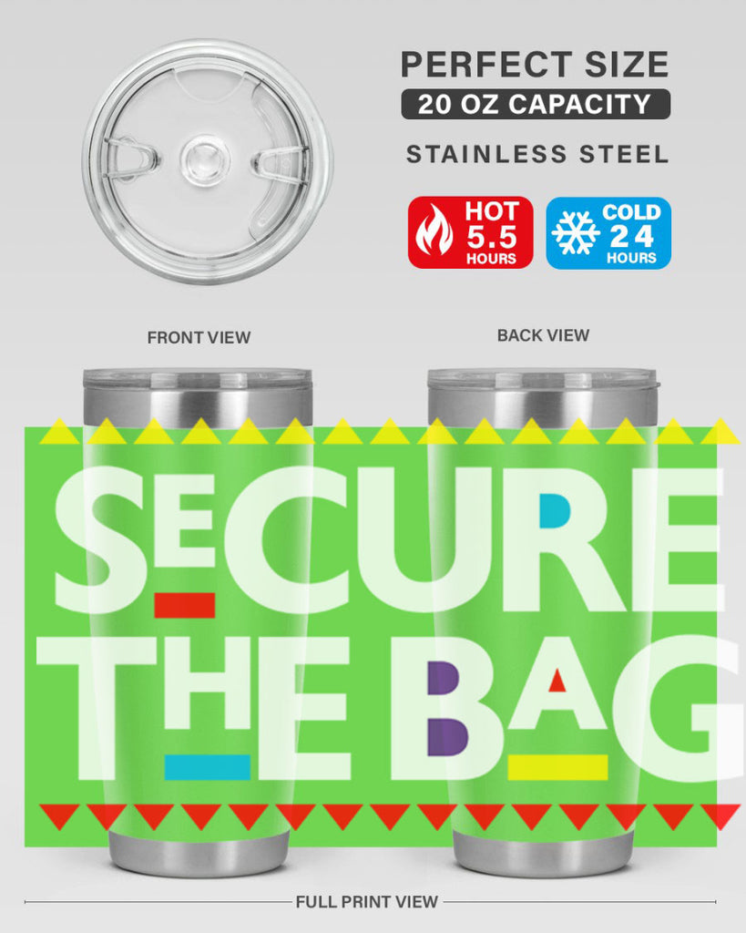 secure the bag 39#- black words phrases- Cotton Tank