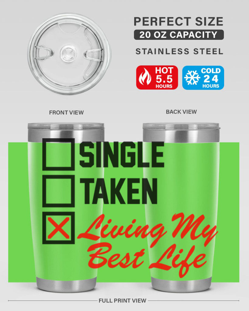 single taken living my best life 34#- black words phrases- Cotton Tank