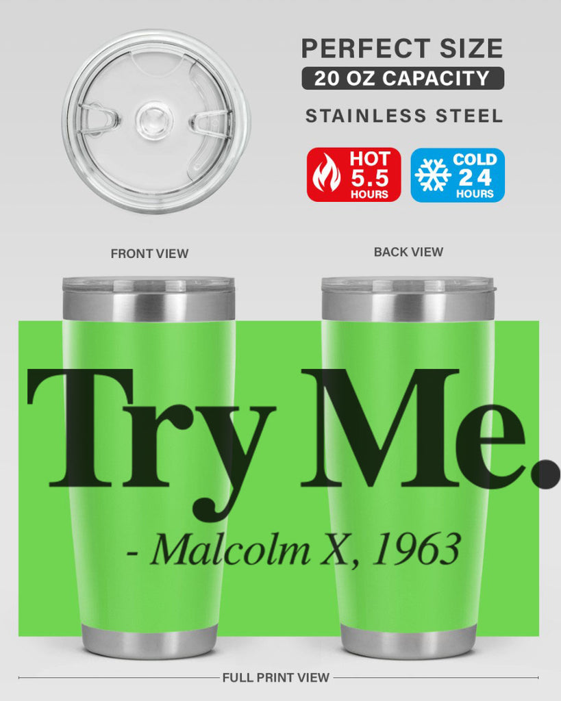 try me malcolm x 16#- black words phrases- Cotton Tank