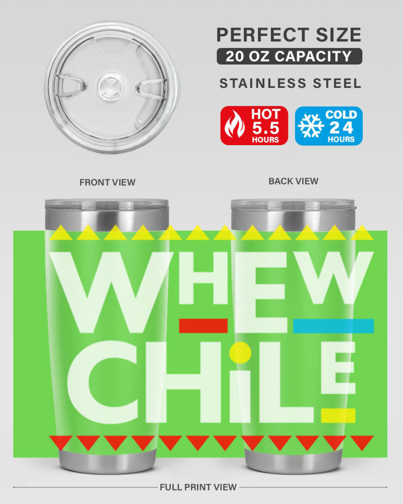 whew chile 11#- black words phrases- Cotton Tank