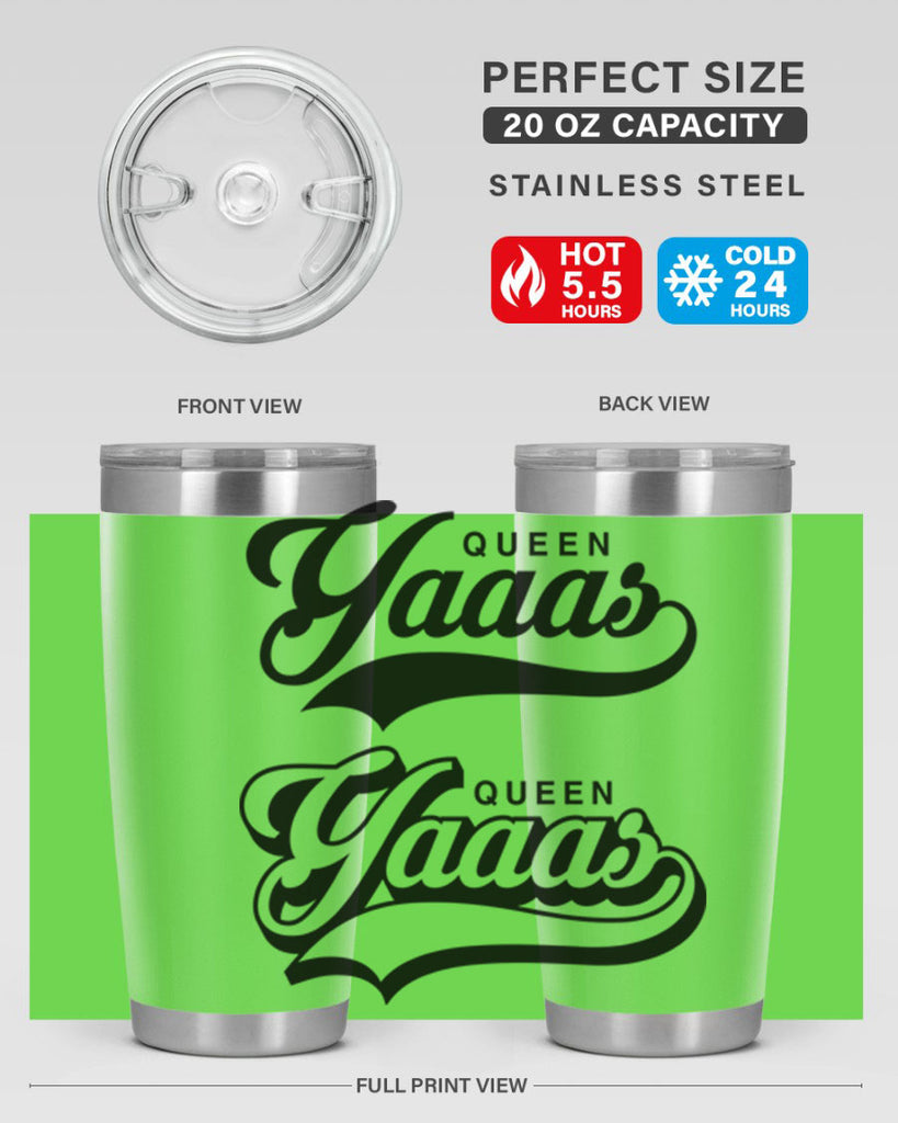 yaaas queen script 6#- black words phrases- Cotton Tank