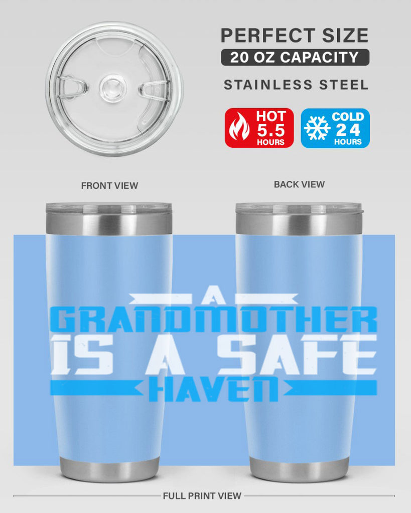 A Grandmother is a safe haven 42#- grandma - nana- Tumbler