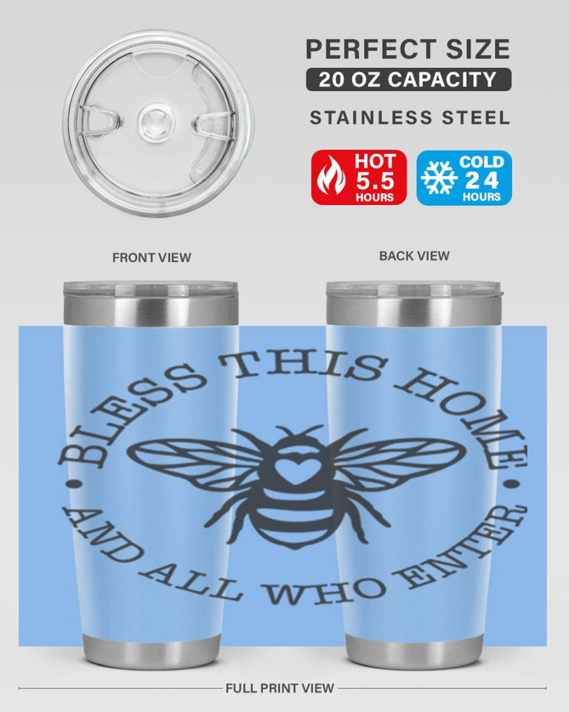 Bless this Home Bee59#- spring- Tumbler