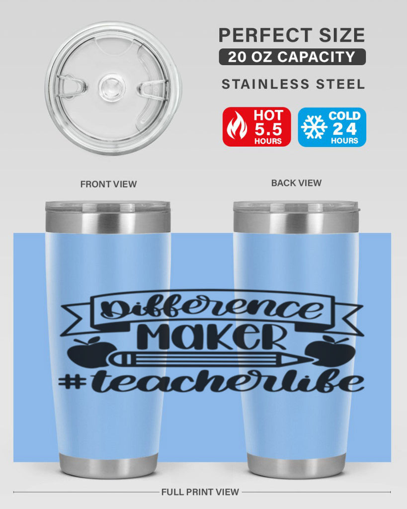 Difference Maker Teacher Life Style 78#- teacher- tumbler