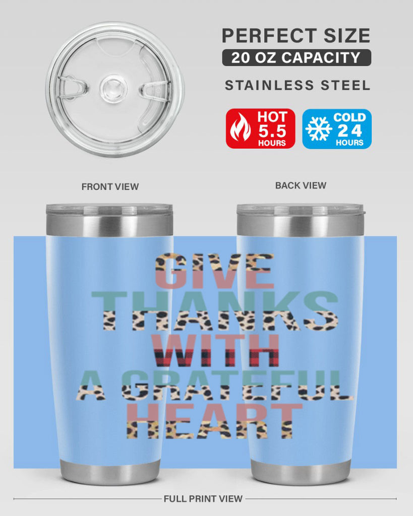 Give thanks with a grateful heart 195#- fall- Tumbler