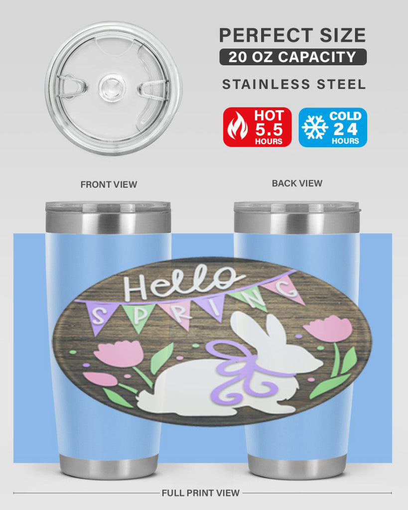 Hello spring bunny Mockup190#- spring- Tumbler
