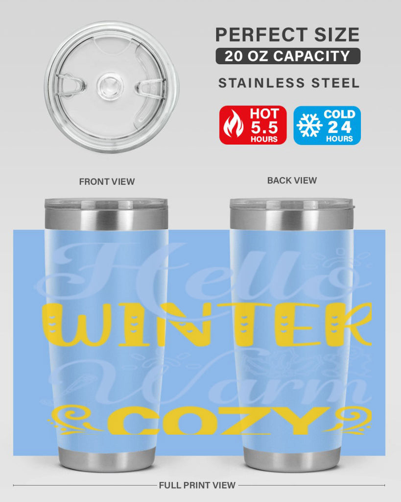 Hello winter warm cozy166#- winter- Tumbler