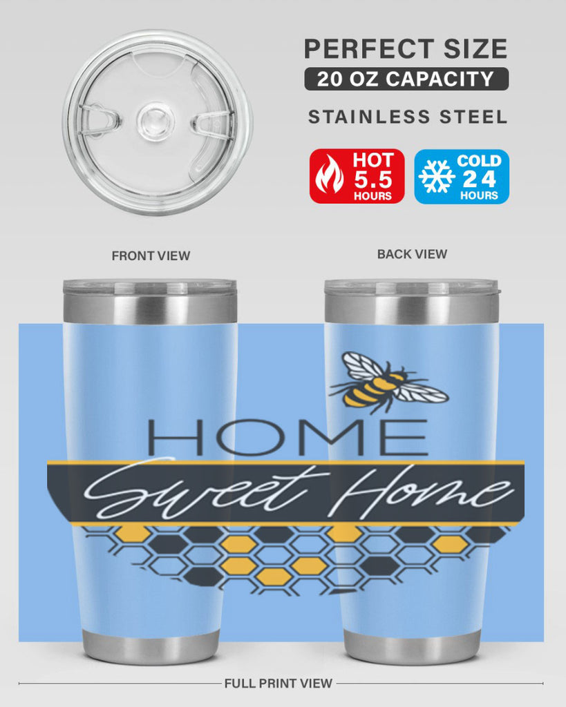 Home Sweet Home Bee and hive pattern243#- spring- Tumbler