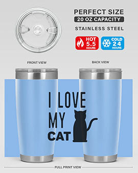 I Love My Cat Style 57#- cat- Tumbler
