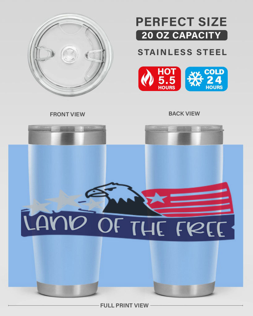 Land Of The Free Style 157#- Fourt Of July- Tumbler