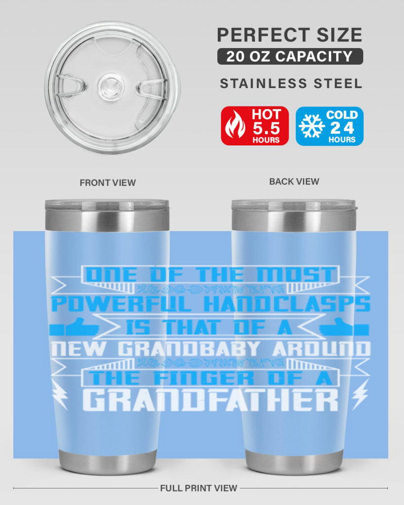 One of the most powerful handclasps is that of a new grandbaby 71#- grandpa - papa- Tumbler