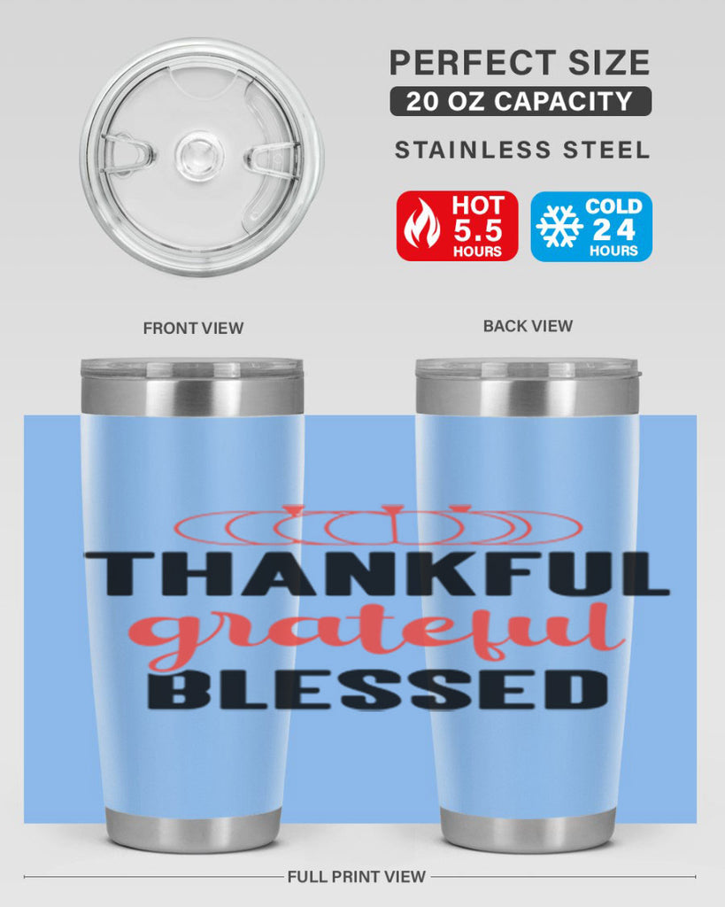 Thankful grateful blessed 603#- fall- Tumbler