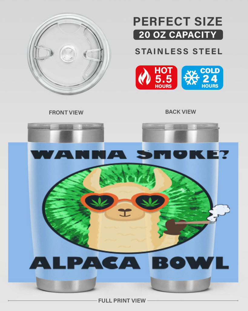 Wanna Smoke Alpaca Bowl 276#- marijuana- Tumbler