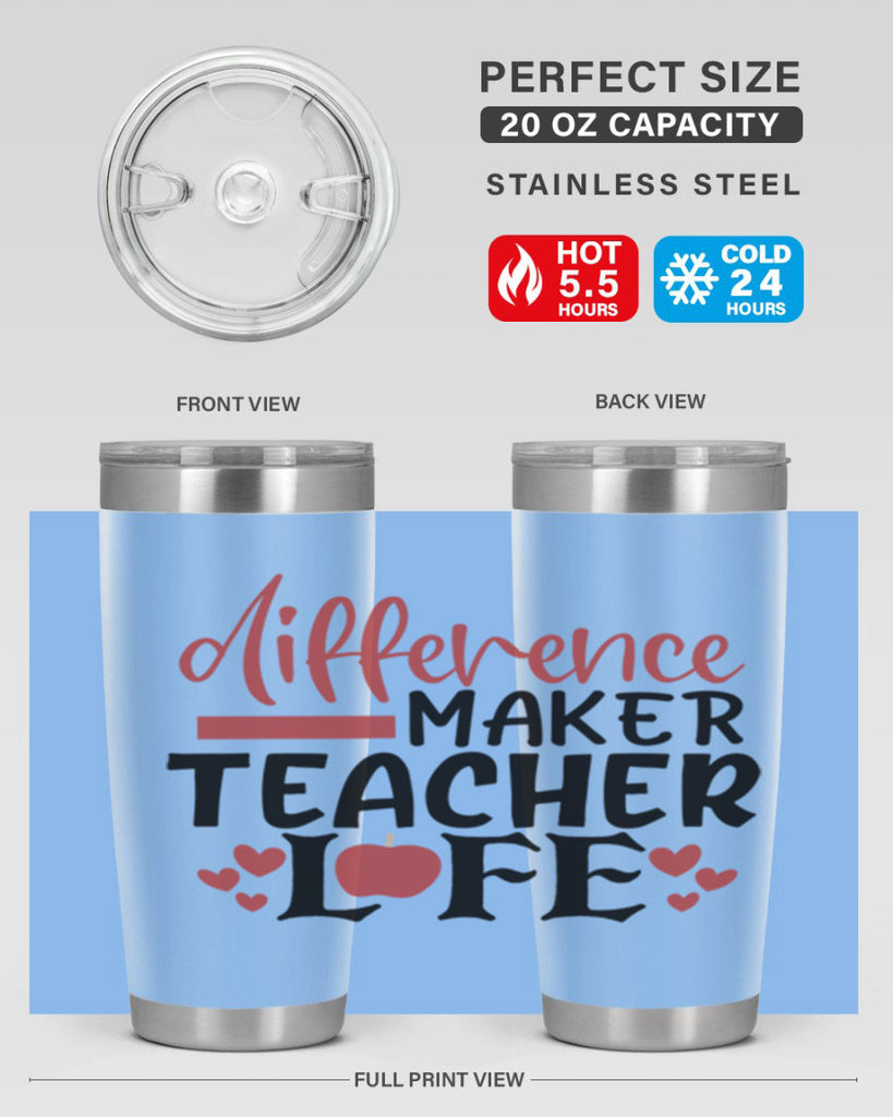difference maker teacher life Style 118#- teacher- tumbler