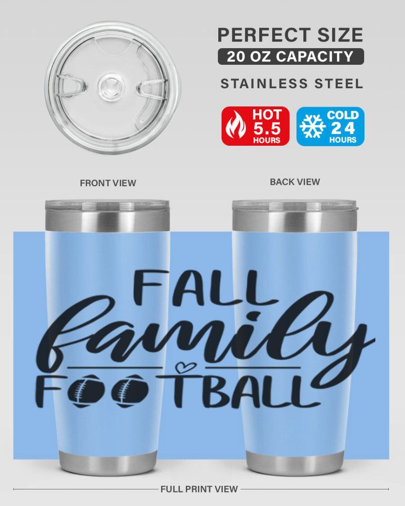 fall family football 100#- fall- Tumbler