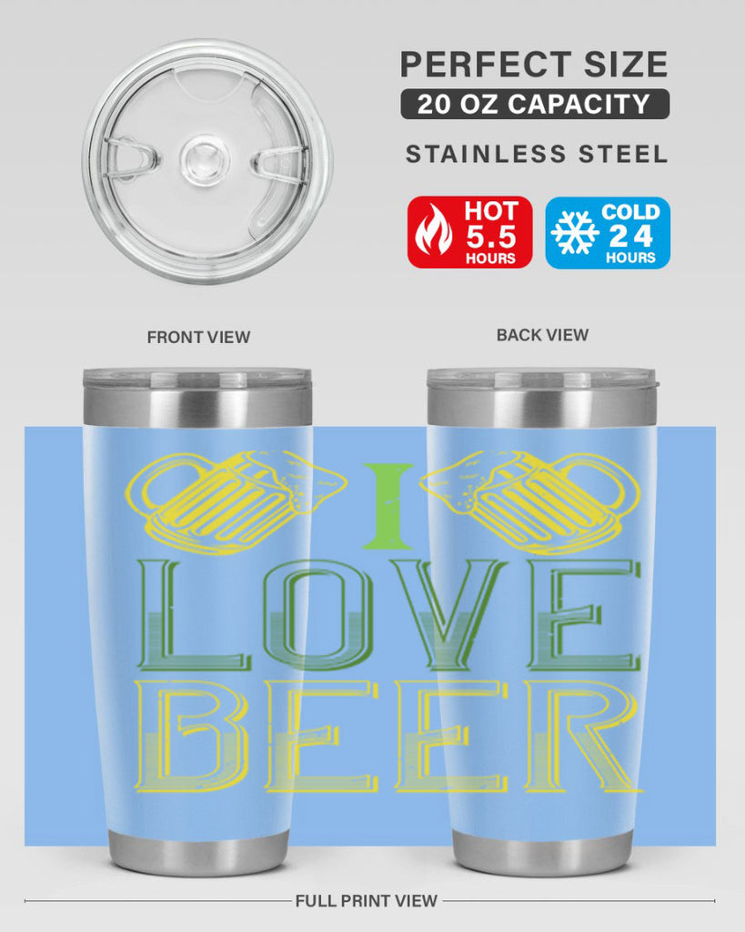 i love beer Style 134#- St Patricks Day- Tumbler