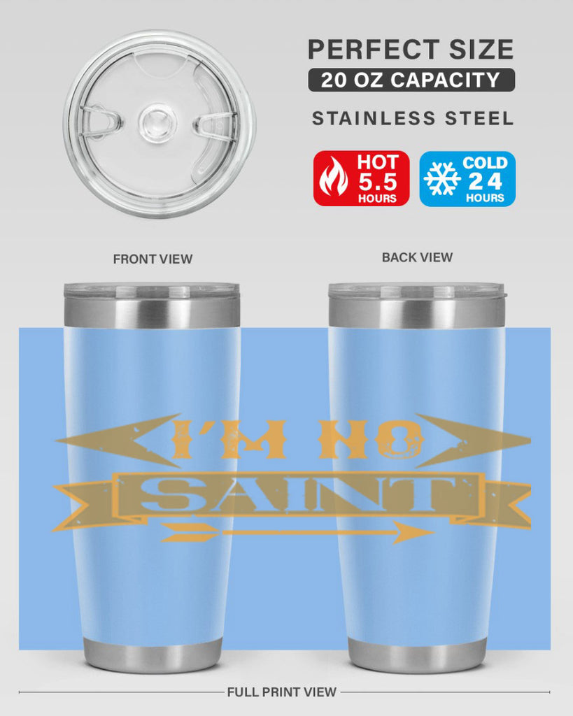 i’m no saint 59#- mardi gras- Tumbler