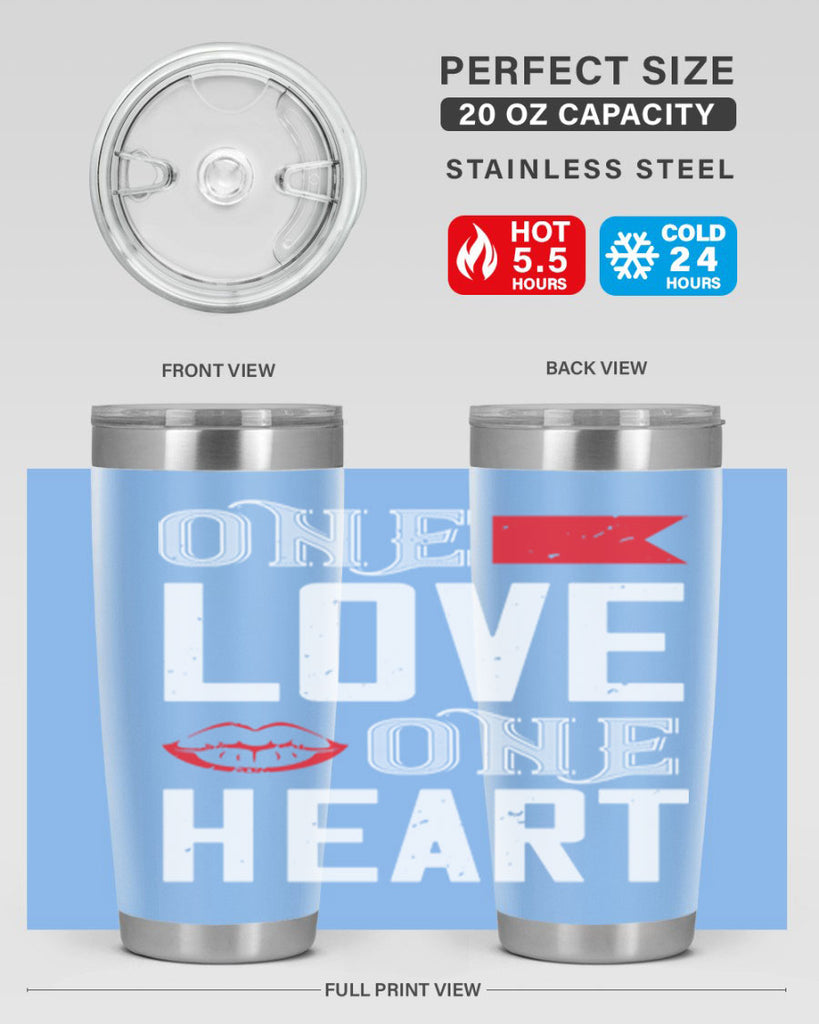 one love one heart 32#- valentines day- Tumbler