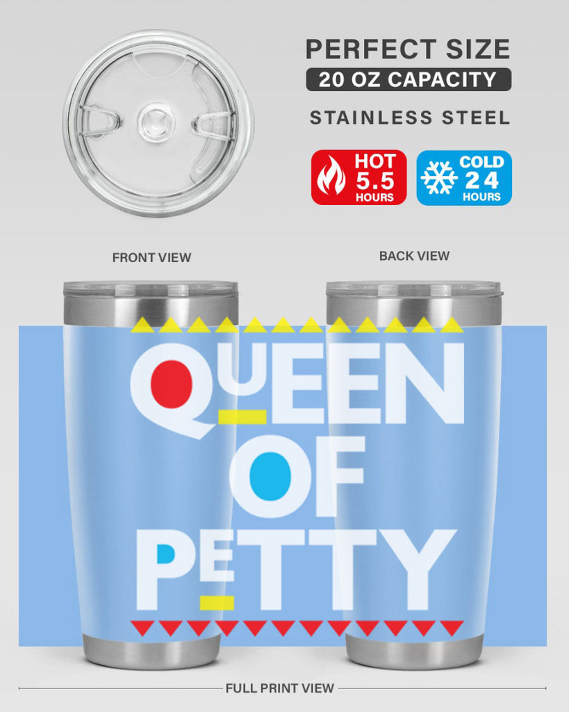 queen ofpetty 48#- black words phrases- Cotton Tank