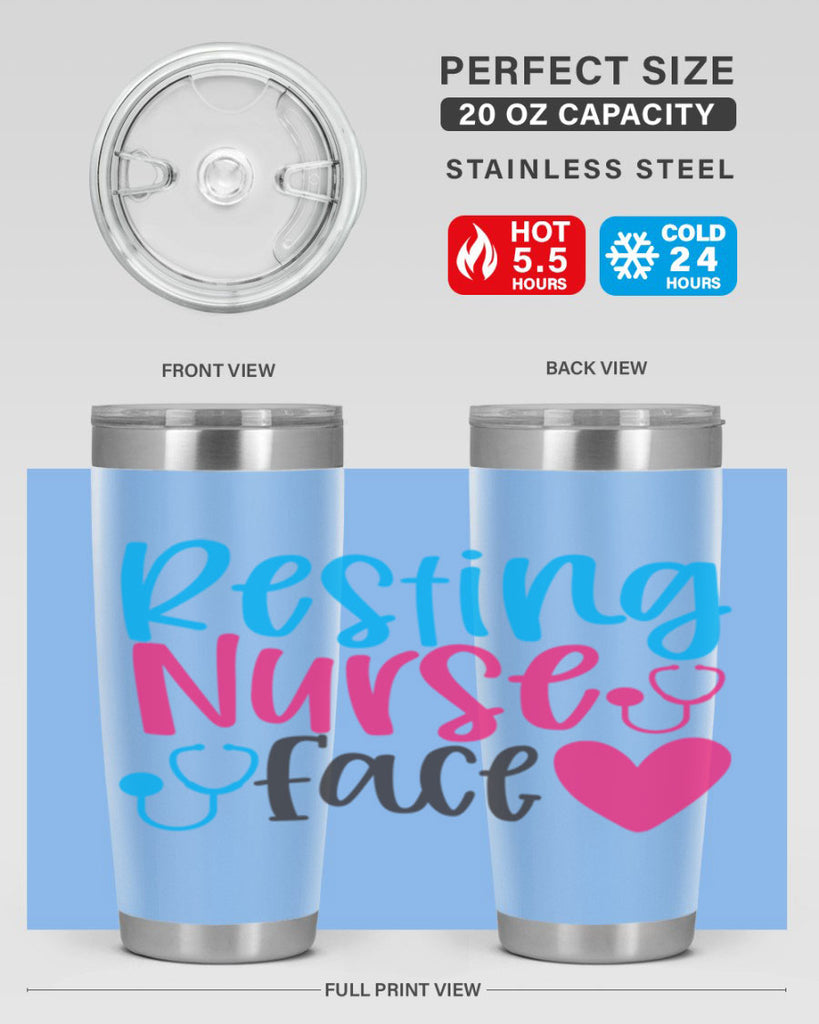 resting nurse face Style 355#- nurse- tumbler