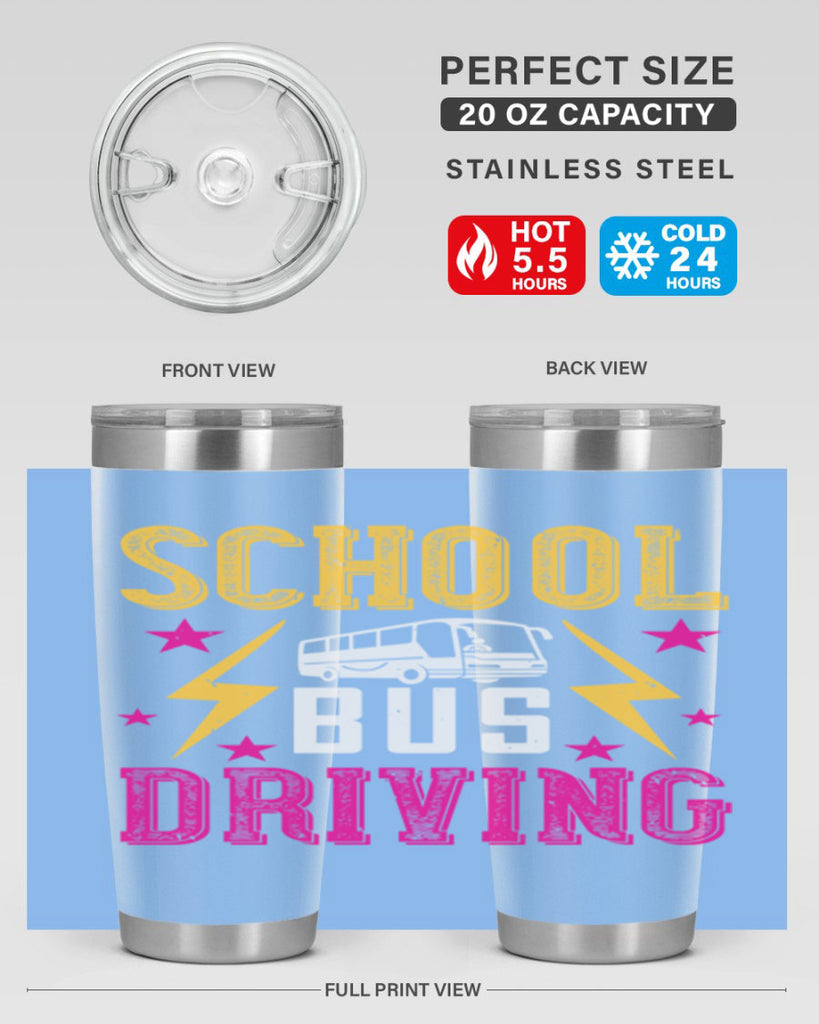 school bus driving Style 17#- bus driver- tumbler