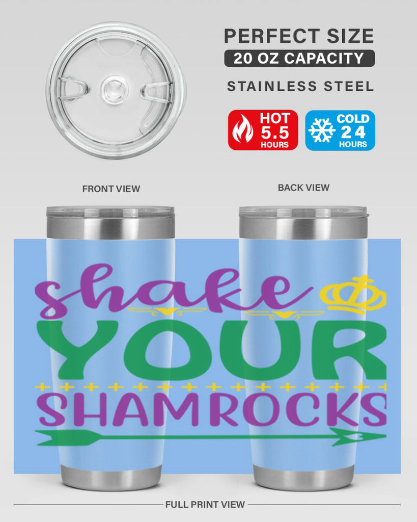 shake your shamrocks 2#- mardi gras- Tumbler