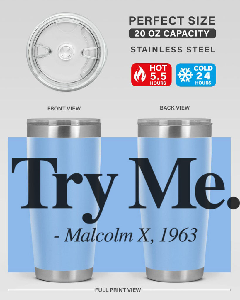 try me malcolm x 16#- black words phrases- Cotton Tank