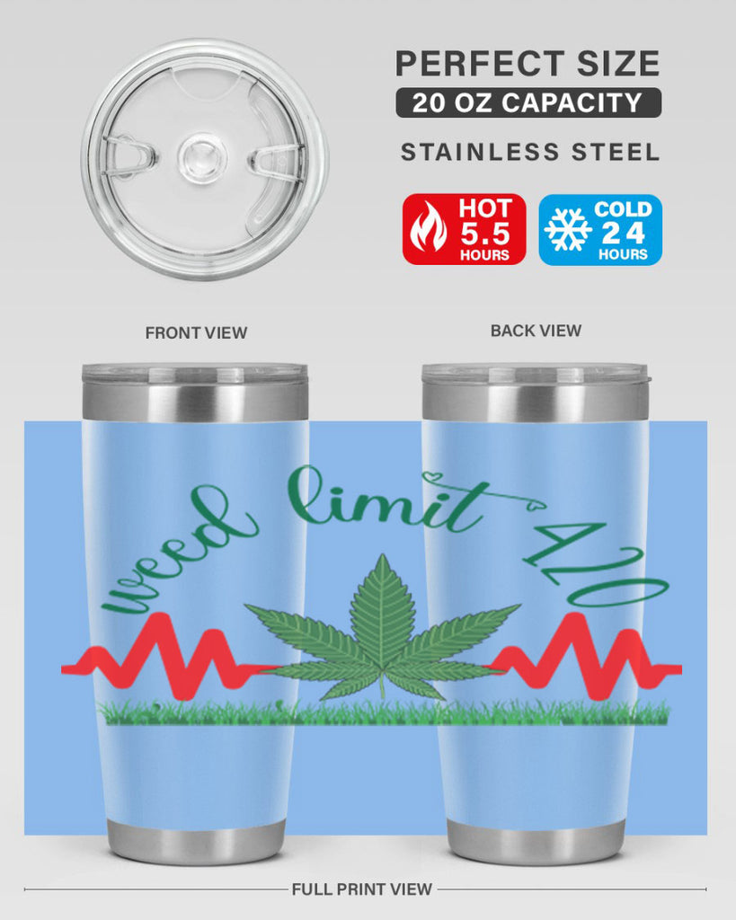 weed limit 420 cannabis hearbeat 291#- marijuana- Tumbler