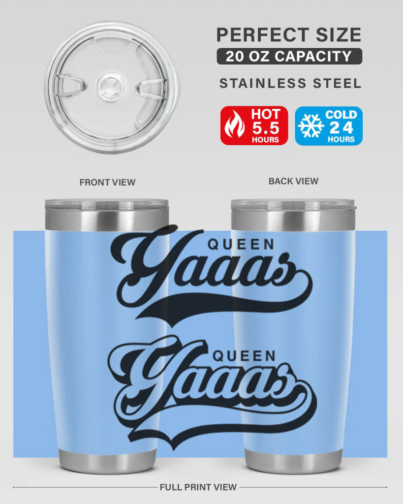 yaaas queen script 6#- black words phrases- Cotton Tank