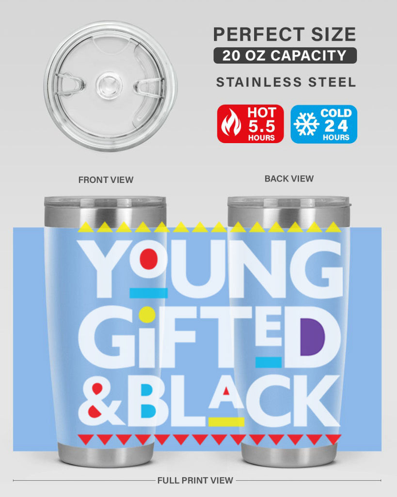 young gifted and black 2#- black words phrases- Cotton Tank