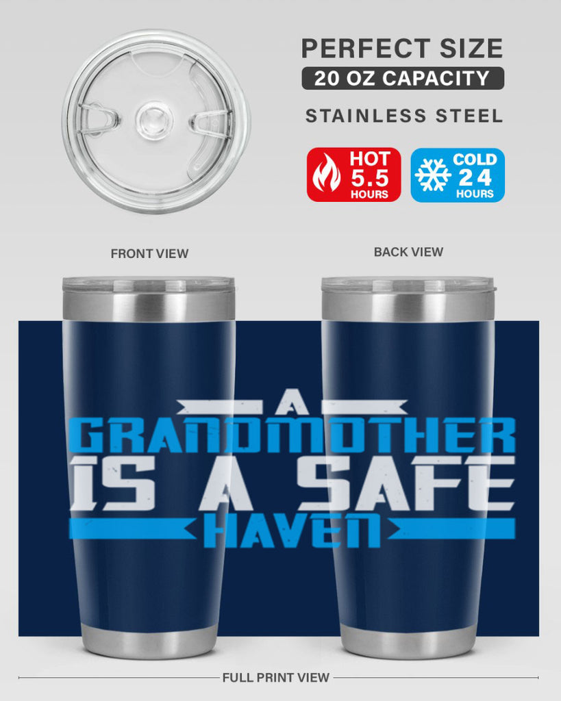 A Grandmother is a safe haven 42#- grandma - nana- Tumbler