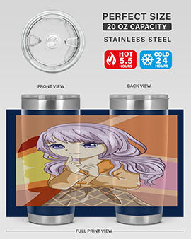 Beautiful girl with long purple hair 42#- anime- Tumbler