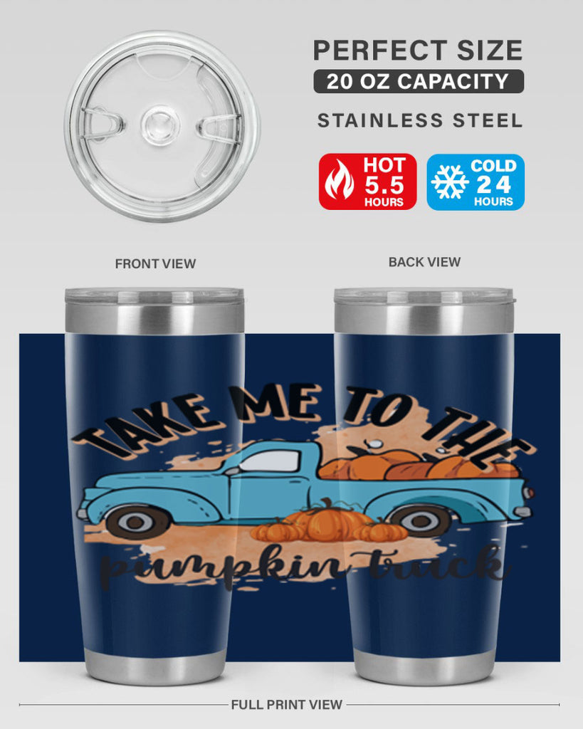 Fall Pumpkin Truck 128#- fall- Tumbler